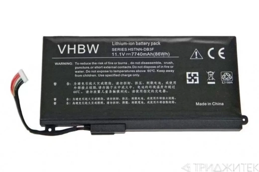 Аккумулятор (акб, батарея) Vt06 для ноутбукa HP Envy 17-3000 11.1 В, 7740 мАч (оригинал)