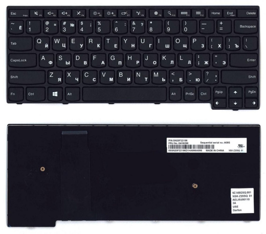 Клавиатура для ноутбука Lenovo Thinkpad Yoga 11e 4rd Gen черная