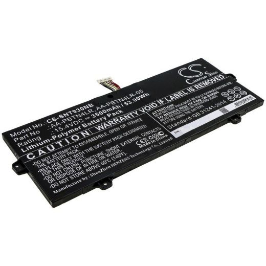Аккумулятор CameronSino CS-SNT930NB для ноутбука Samsung BA43-00386A, NP850XBC, 15.4В, 3500 мАч, 53.9 Вт, Li-Polymer, черный
