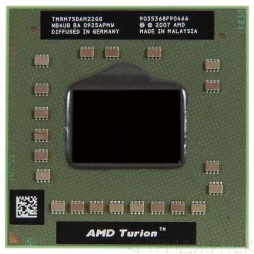Процессор Socket S1 AMD Turion 64 X2 Mobile RM-75 2200MHz (Lion, 1024Kb L2 Cache, TMRM75DAM22GG) RB