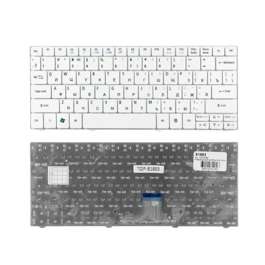 Клавиатура для ноутбука Acer ONE 751, 752, 753, 1410, 1810T, ZA5, Ferrari One, Aspire 3935, 3936, Gateway EC14, LT31 Series TOP-81883