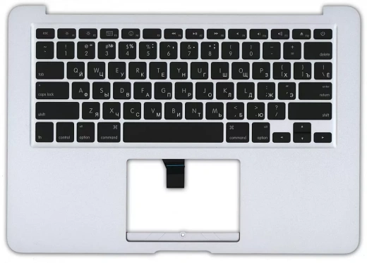 Клавиатура для ноутбука Apple A1369 2010+ черная без подсветки плоский ENTER топ-панель