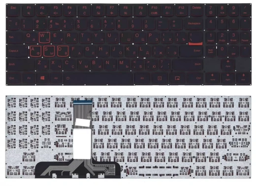 Клавиатура для ноутбука Lenovo Legion Y520, Y520-15IKB черная без рамки