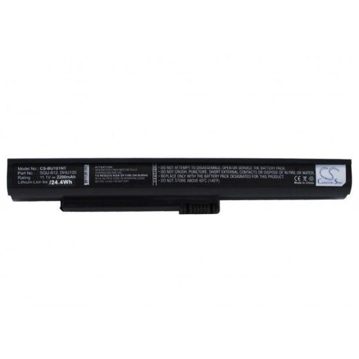 Аккумулятор CameronSino CS-BU101NT для ноутбука Fujitsu M2010, Netbook M2010, 11.1В, 2200 мАч, 24.42 Вт, Li-ion, черный