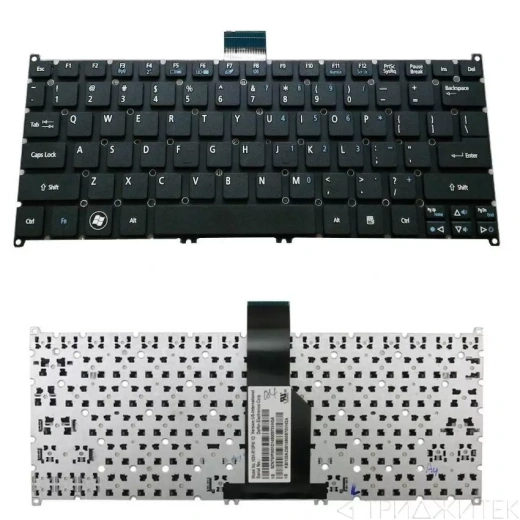 Клавиатура для ноутбука Acer Aspire S3, S3-391, S3-951, S5-391, V5-121, V5-123, V5-131, Aspire One B113, 725 чёрная
