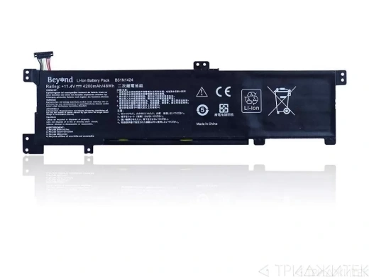 Аккумулятор (акб, батарея) B31N1424-3S1P для ноутбукa Asus K401L BLACK 11.4 В, 4110 мАч