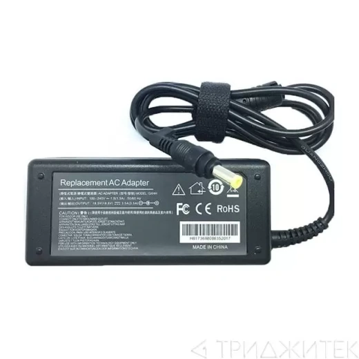 Блок питания (зарядное) для ноутбука HP Pavilion dv6000, dv8000, dv9000, Compaq Presario M2000, 2800, V2000, V2100, V2300, V2400, V2500, V2600, V4000, X1200, X1300 19 В, 4.74 А, 90 Вт, 4.8x1.7