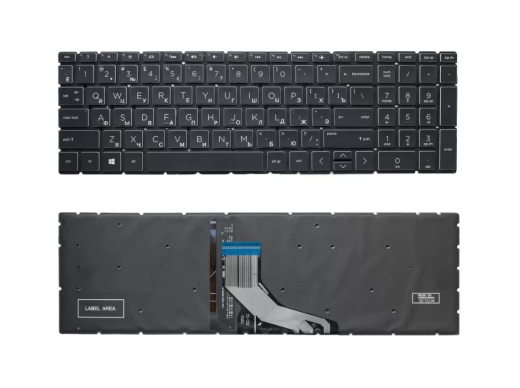 Клавиатура HP Pavilion Gaming 15-DK, Black, Backlite, RU