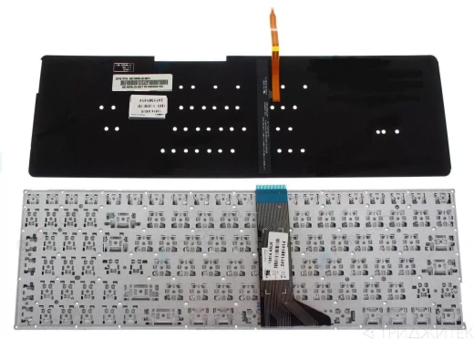 Клавиатура для ноутбука Asus K501L, K501LB, K501LX, K501U, K501UX, K501UB, K501UQ, K501UW, A501 чёрная, с подсветкой
