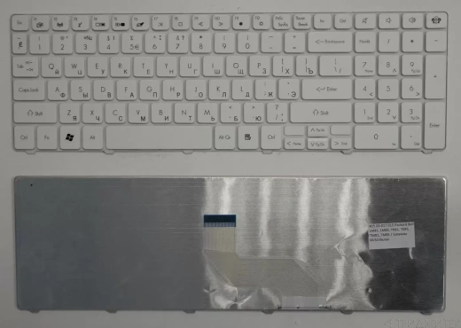 Клавиатура для ноутбука Packard Bell LM81, LM85, TK81, TK85, TM81, TM85, Gateway NV50 белая