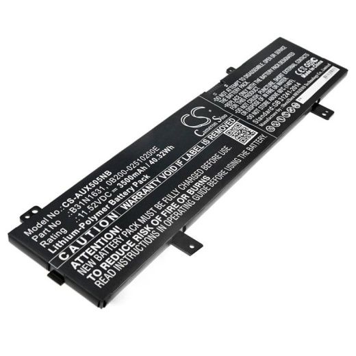 Аккумулятор CameronSino CS-AUX505NB для ноутбука Asus F505ZA, F505ZA-BQ117T, 11.52В, 3500 мАч, 40.32 Вт, Li-Polymer, черный