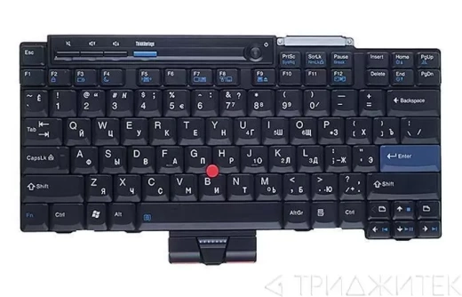 Клавиатура для ноутбука Lenovo X300, X301 черная, горизонтальный Enter