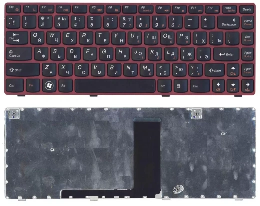 Клавиатура для ноутбука Lenovo V380 with red frame