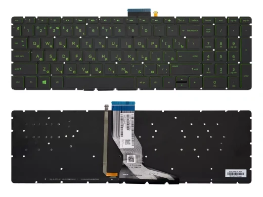 Клавиатура для ноутбука HP Pavilion Gaming 15-DK0068wm, 15-DK0030nr, 15-DK0051wm, черная с подсветкой