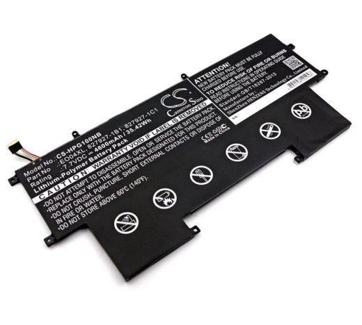 Аккумулятор CameronSino CS-HPG100NB для ноутбука HP EliteBook Folio G1, Folio G1 1EN92ES, 7.7В, 4600 мАч, 35.42 Вт, Li-Polymer, черный