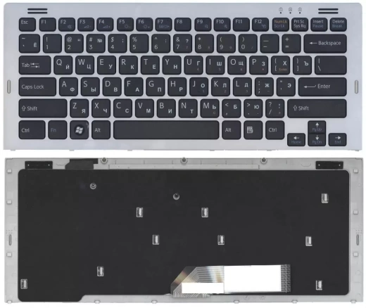 Клавиатура для ноутбука Sony Vaio VGN-SR черная с рамкой