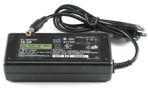 Блок питания (зарядное) для ноутбука Sony Vaio, 19.5 В, 3 А, 6.5pin