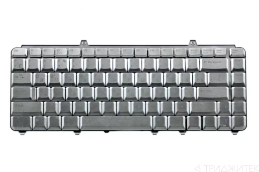 Клавиатура для ноутбука Dell Inspiron 1420, 1520, 1521, 1525, 1526, XPS M1330, M1530 серебряная