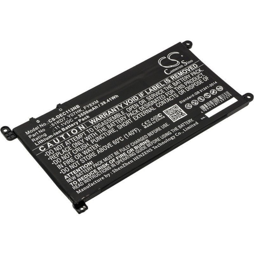 Аккумулятор CameronSino CS-DEC113NB для ноутбука Dell Chromebook 11 3100, 11.1В, 3550 мАч, 39.41 Вт, Li-ion, черный