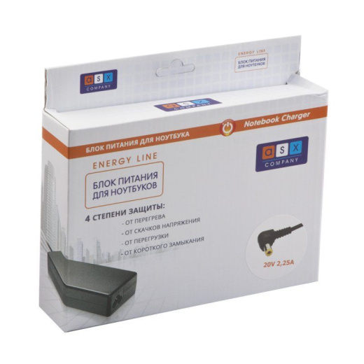 Блок питания ASX для ноутбука Lenovo, 45 Вт, 20 В, 2.25 А, 4.0x1.7