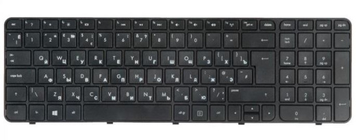 Клавиатура для HP для Pavilion g7-2000, g7-2000, g7-2000er, g7-2001er, g7-2003er, g7-2004er, g7-2006er, g7-2050er, g7-2051er, g7-2052er черная, c рамкой, верт. Enter