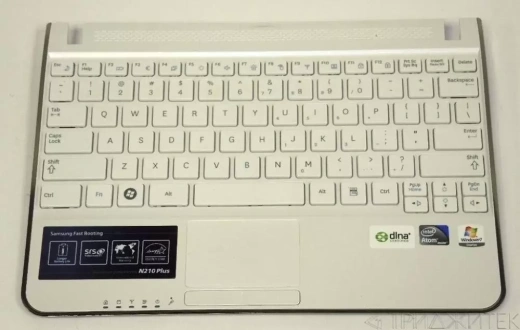 Клавиатура для ноутбука Samsung N220, белая с верхней панелью