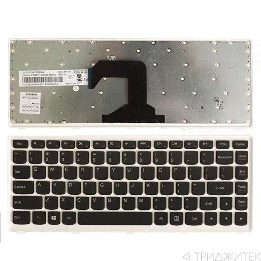 Клавиатура для ноутбука Lenovo S300 S400, белая