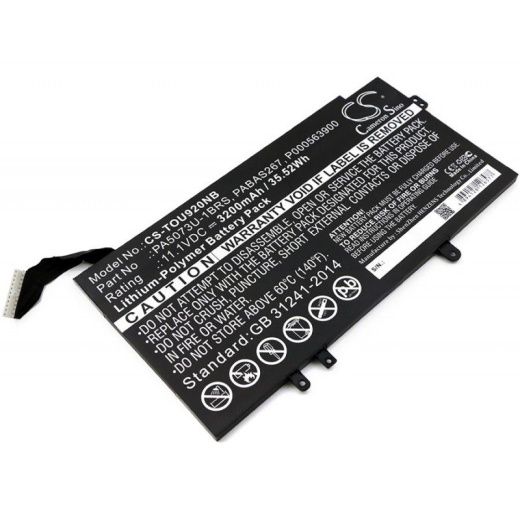 Аккумулятор CameronSino CS-TOU920NB для ноутбука Toshiba Satellite U920t, U920T-100, 11.1В, 3200 мАч, 35.52 Вт, Li-Polymer, черный