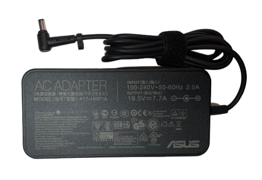 Блок питания (сетевой адаптер) для ноутбука Asus 19В, 7,7A, 5.5x2.5мм slim (оригинал)