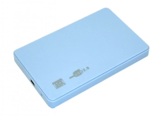Бокс для жесткого диска 2,5" пластиковый USB 2.0 DM-2508 синий