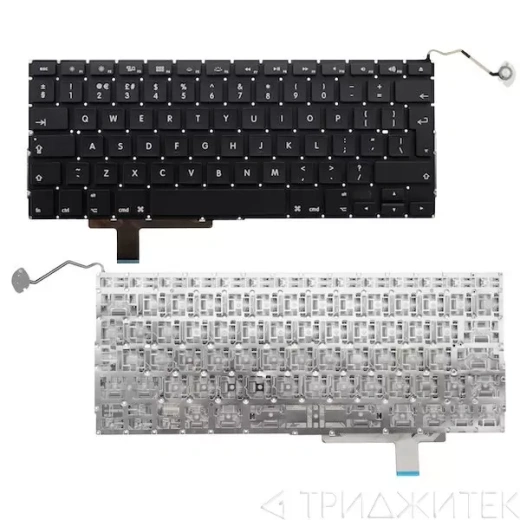 Клавиатура для Apple MacBook Pro 17 A1297, Early 2009 - Late 2011, Г-образный Enter UK