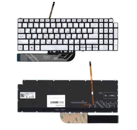 Клавиатура для ноутбука Dell Inspiron 5584 серебристая
