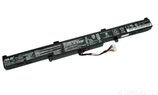 Аккумулятор (батарея) для ноутбука Asus ROG GL752VW, GL752V, N552VW, N552V, (A41N1501), 48Втч, 15B, черный (оригинал)