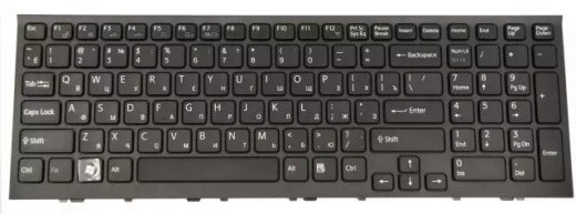 Клавиатура для Sony VPC-EL, RU, Black frame/Black key