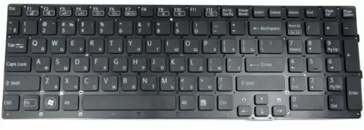 Клавиатура для Sony VPC-SE Series (for No backlit) RU, Black