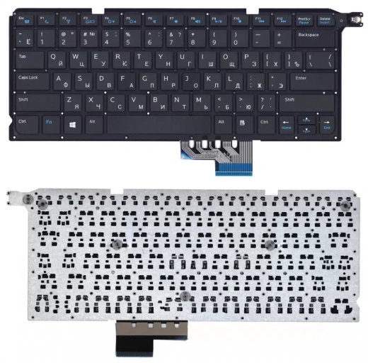 Клавиатура для ноутбука Dell Vosto14 5480R черная без рамки