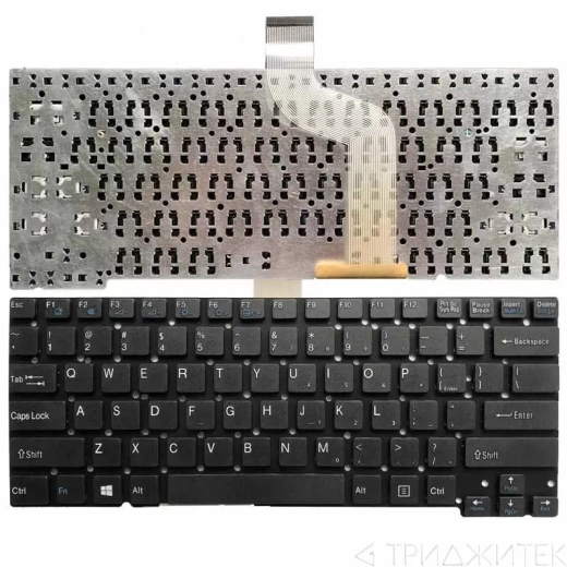 Клавиатура для ноутбука Sony Vaio SVT131 чёрная, без рамки
