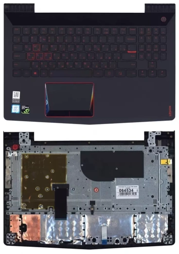 Клавиатура для ноутбука Lenovo Legion Y520 Y520-15IKB черная топ-панель