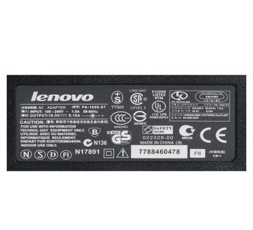 Блок питания для ноутбука Lenovo 19.5V, 6.15A, 120W