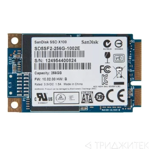 Твердотельный накопитель SanDisk SSD X100 MSATA