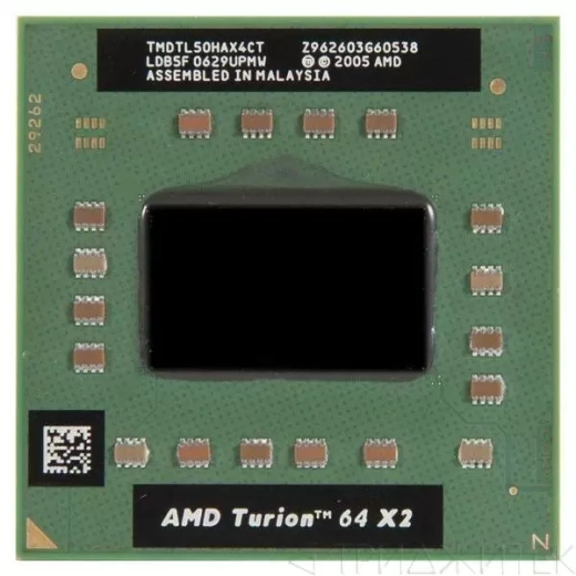 Процессор Socket S1 AMD Turion 64 X2 Mobile TL-50 1600MHz, Taylor, 512Kb L2 Cache, TMDTL50HAX4CT, RB