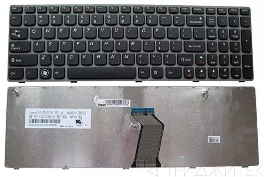 Клавиатура для ноутбука Lenovo Z560, Z560A, Z565, Z565A, G570, G575, G770, черный