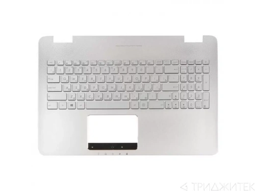 Клавиатура для ноутбука Asus N551VW-1A с топкейсом, серебристая, с подсветкой
