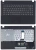 Клавиатура для ноутбука Asus X451, X451CA черная топ-панель