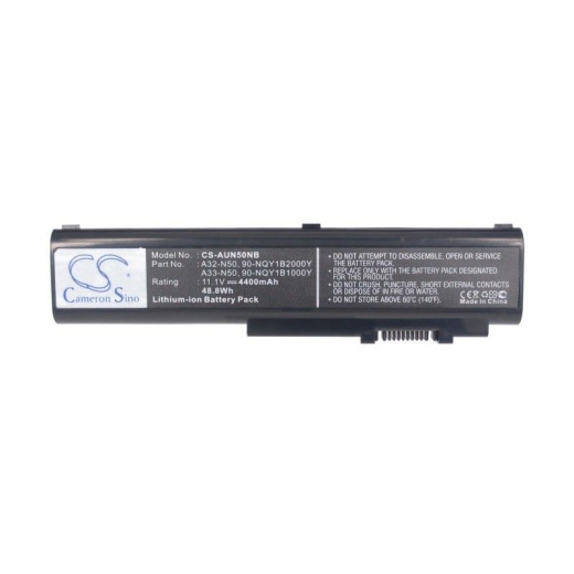 Аккумулятор CameronSino CS-AUN50NB для ноутбука Asus N50, N50A, N50E, 11.1В, 4400 мАч, 48.84 Вт, Li-ion, черный