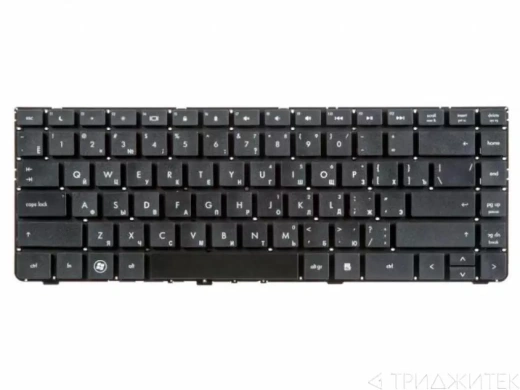 Клавиатура для ноутбука HP ProBook 4330s, 4331s, 4430s, 4431s, 4435s, 4436s, черная без рамки, горизонтальный Enter