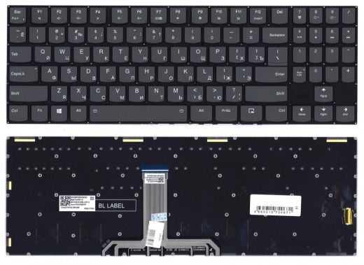 Клавиатура для ноутбука Lenovo Legion Y740-15 черная с подсветкой