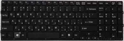 Клавиатура для ноутбука Sony VPC-EC, черная