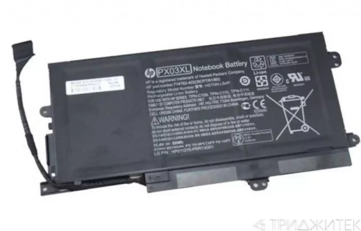 Аккумулятор (акб, батарея) px03xl для ноутбукa HP Envy M6-k010dx Touchsmart 14-k 11.1 В, 4350 мАч (оригинал)