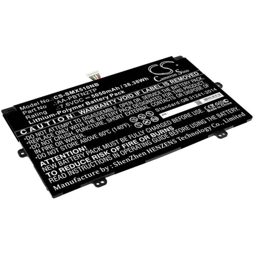 Аккумулятор CameronSino CS-SMX510NB для ноутбука Samsung XE510C24, XE510C25, 7.6В, 5050 мАч, 38.38 Вт, Li-Polymer, черный
